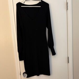 GAP Classic Black Long Sleeve Sweater Dress